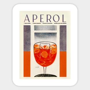 Retro Aperol Spritz Poster Vintage Barshelf Homebar, Kitchen Bar Prints, Vintage Drinks, Recipe, Wall Art Sticker